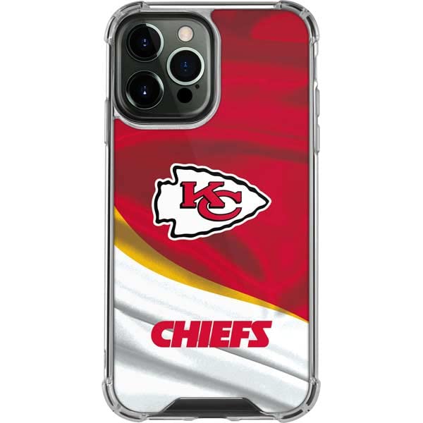 Skinit Clear Phone Case Compatible with iPhone 14 Pro Max - Officially Licensed NFL Kansas City Chiefs Design