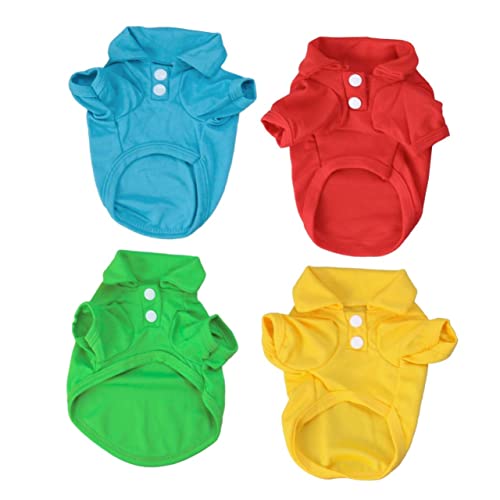 LIOOBO 4個 ペット犬服 大型犬用の犬の衣装 ダックスフンドコート 犬のコート小型犬 子犬 わんわん 冷却犬のベスト 犬の冷却ベスト 犬フグジャケット 犬布 ペット冷却ベスト 犬のTシャツ