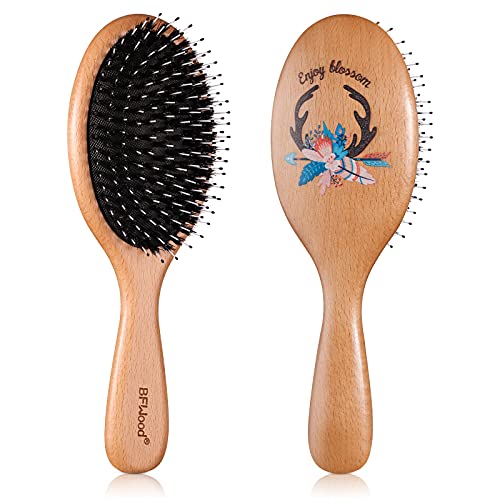 BFWood Boar Bristle Hair Brush