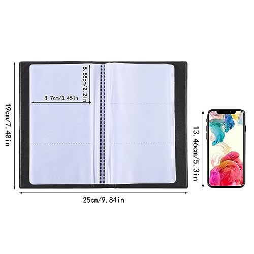 image for Pimoys 300 Business Card Organizer Book, PU Waterproof Credit Card Hol