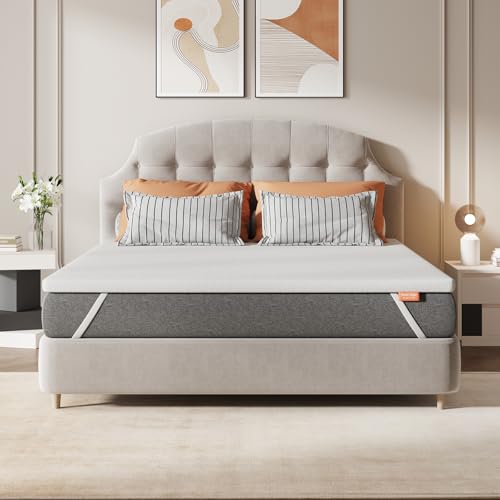 Sweetnight Topper Colchón con Espuma de Memoria en Gel, 135x190 cm, Grosor de 7,5 cm, con Fondo Antideslizante, Sobrecolchón de Espuma Soportiva con Tejido Suave y Transpirable, Extraíble y Lavable