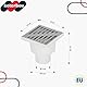 KOTARBAU® Bodenablauf 50 mm Abflussgitter Edelstahl quadratischer Duschrinne Duschablauf Bodenrinne Weiß 100 x 100 mm