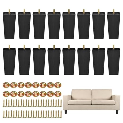 Square Tapered Plastic Sofa Legs