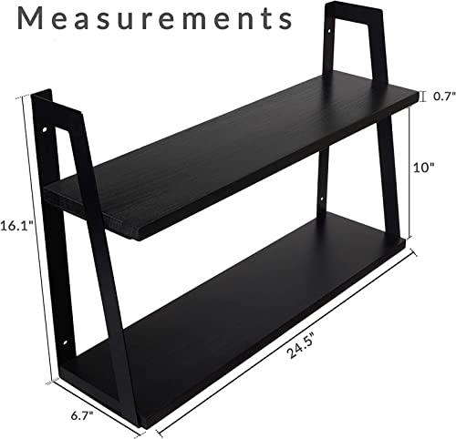Estante de almacenamiento combinado XMING con madera para suministros de ducha y toallas 4