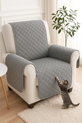 KAMACA Wende - Sesselschoner Sesselauflage Relax mit Armlehnen Sessel Überwurf Bürostuhl für Relaxsessel und Überzug warm und weich zur Schonung der Polster Lehnenschutz (ANTHRAZIT - HELLGRAU) KAMACA Wende - Sesselschoner Sesselauflage Relax mit Armlehnen Sessel Überwurf Bürostuhl für Relaxsessel und Überzug warm und weich zur Schonung der Polster Lehnenschutz (ANTHRAZIT - HELLGRAU)