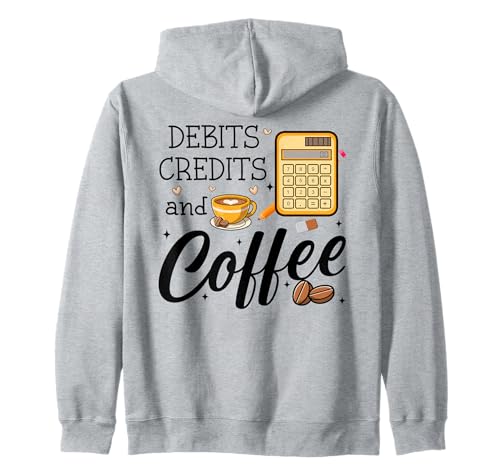 Debits Credits & Coffee Cup Funny Accountant It's Tax Season Sudadera con Capucha