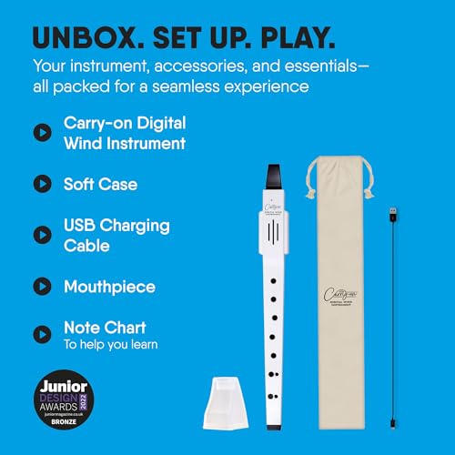 Instrument à vent numérique blanc Bluetooth MIDI rechargeable Carry-on Blackstar - 5
