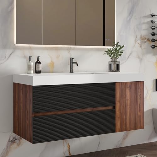 CITTANEO 48 Inch Bathroom Vanity with Sink, Floating Bathroom Cabinet