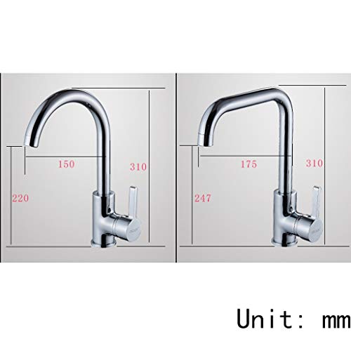 Robinet de cuisine avec bec pivotant lisser et double commande thermique - 2