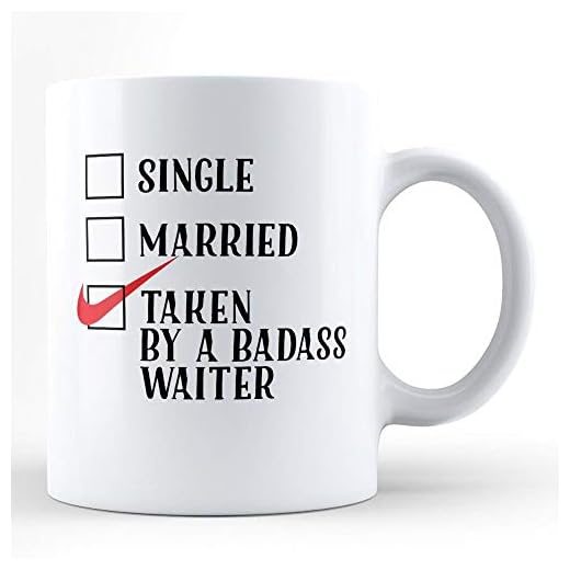 Bästa alla hjärtans dag-present till partner make/fru/pojkvän/flickvän till servitören alla hjärtans dag vit kaffemugg från HOM | Unik design alla hjärtans dag present present till en kille / flicka av servitör