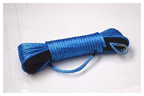 Corde de treuil synthétique bleue 3/16" 50ft 4500 Lbs pour quad et bateau