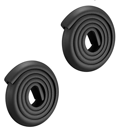 Image of Baby Proofing Corner Guards, Corner Protectors, 2 Meter Foam Table Safe Bumpers, Furniture Edge and Corner Guardswith 3M Tapes Sharp Edges Protection(Black, Set of 2)