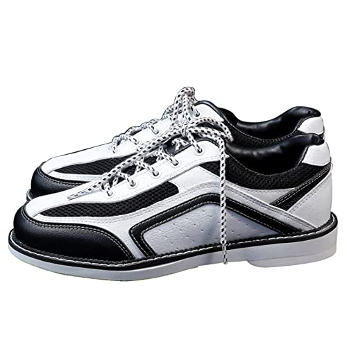 Chaussures de bowling homme en cuir à coupe droite et design respirant
