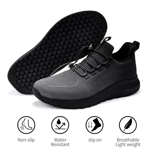 Image of Non Slip Work Shoes for Men Slip Resistant Shoes Kitchen Chef Restaurant Food Service Waterproof Walking Sneakers