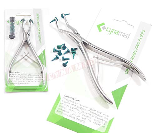 Cynamed CR-01 New Premium German Dental Crown Gripper Remover Pliers Temporary Crown Remover Crown Gripper Pliers 6 Inch thumb #3