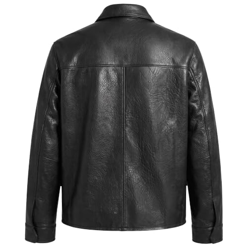 Image of Snuff Leather Jacket Genuine Lambskin Leather Jacket For Men Vintage Classic Snuff Style with Zip Out Liner