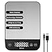 Etekcity Küchenwaage, Küchenwaage Digital 1g genau, 10kg Kitchen Scale mit LED-Display, Tare-Funktion, USB-Aufladung, Präzisionswaage für Küche, Edelstahl - 10KG - 1g -Edelstahl-Schwarz