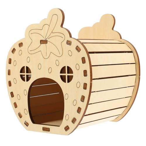 LIOOBO ハムスター木造住宅 DIY 組み立ておもちゃ小動物生息地の装飾 hamster toys 家庭 ウェアハウス ハムスターのログ ねずみ ペットの寝床 ハムスターの家と隠れ家 木製