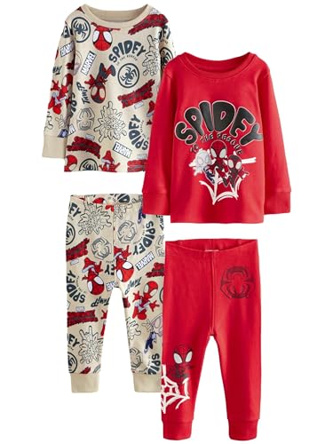 NEXT Confezione da 2 Pigiami Comodi Spidey And Friends Red/Ecru Cream 6 Anni