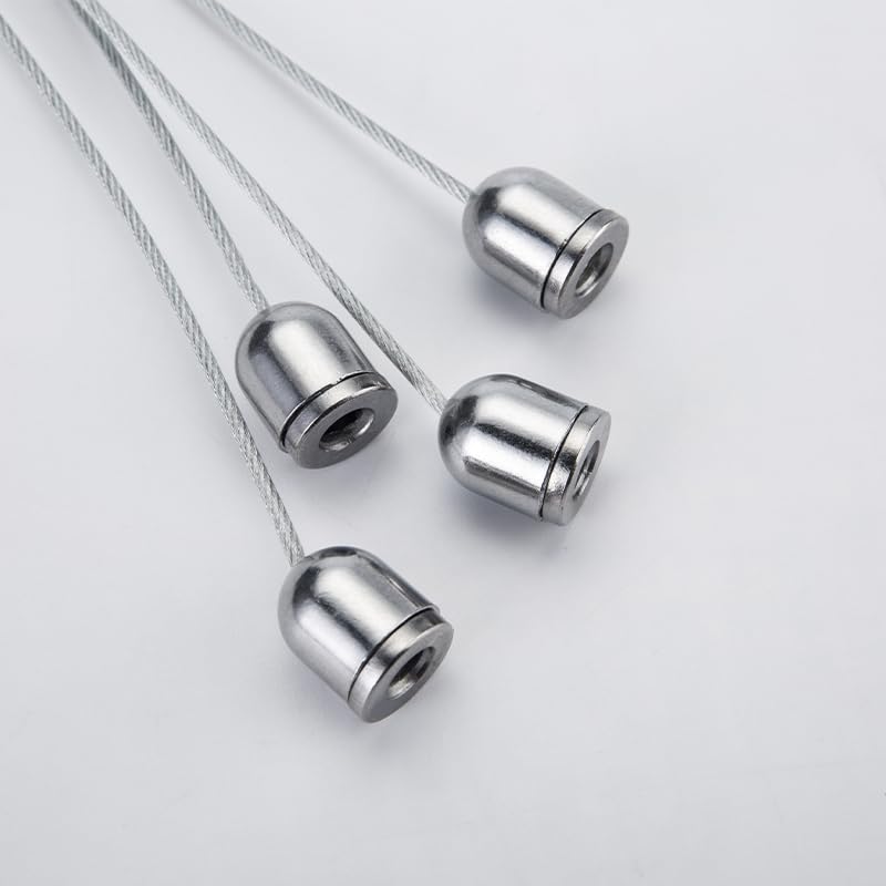 Zoreza Lights 1M Steel Hanging Clutch Wire and Screws Suspension hanging mounting wire kit rope Lamp Adjust for Ceiling Led Lights Panel Wire Accessories, Set of 1 (4pcs.)-image-6