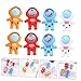HAPINARY 18pcs Cute Astronaut Erasers for Boys and Girls -Themed Pencil Erasers for Classroom Rewards and Party Favors Engaging Learning Tools Mixed Colors