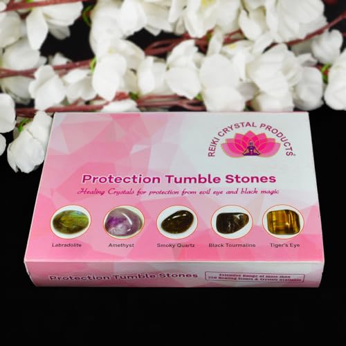 Image of Reiki Crystal Products Certified Natural Crystal Tumble Stone Kit | Multiple Crystal Stone Sets for Meditation, Reiki, Chakra & Spiritual Practices