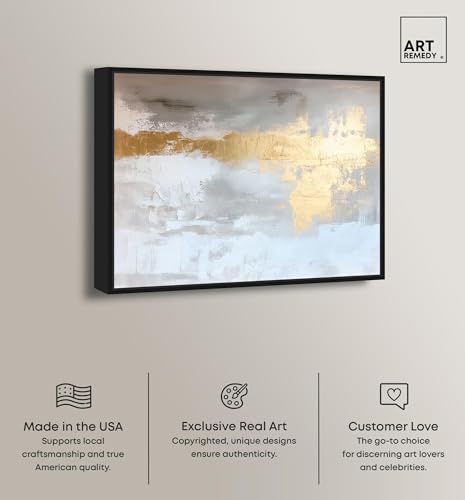 Art Remedy Earthy Abstracts Canvas, 45" x 36", Black Frame, Golden Glaze I by Art Remedy - Used condition - Image 3