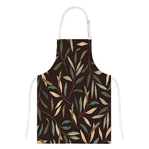 Tablier de cuisine imperméable réglable anti-tache avec gant de four