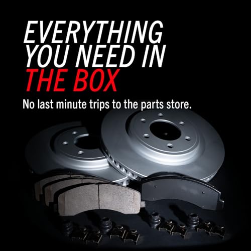 Image of PowerStop Evolution Rear Brake Kit for Jaguar S-Type 2003-05 |Vanden Plas 2004 |XJ8 2004 - Fully Coated Disc Rotors with Carbon-Fiber Ceramic Brake Pads Upgrade, CPK3141-23