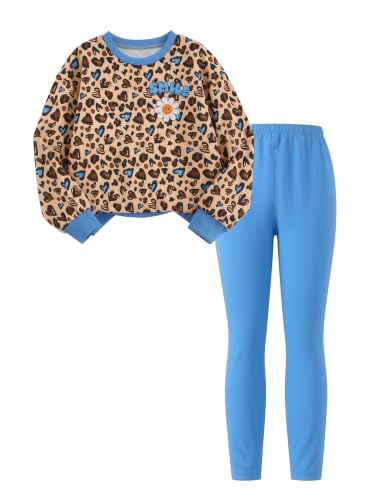Image of Girl Clothes Sweatshirt Pullover Leggings Tracksuits Outfit 2PC Girls Clothes Size 6-14