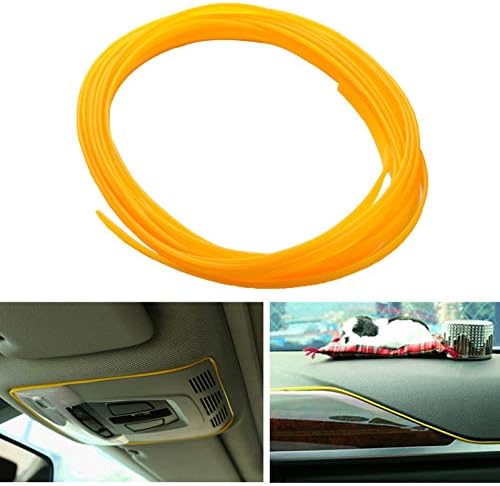 5M Flexible Trim for DIY Automobile Car Interior Exterior Moulding Trim Decorative Line Strip (Yellow)