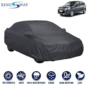 Kingsway Dust Proof Car Body Cover with Mirror Pockets, Suitable for Maruti Suzuki Alto K10, Model Year : 2014-2022…