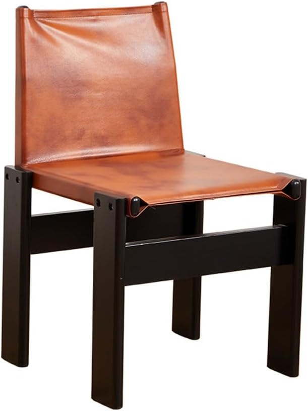 Solid Wood Backrest Dining Chair Household Retro Lounge