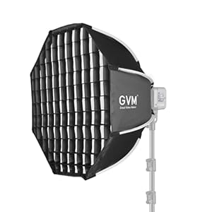 GVM 25.6inch/65cm Octagonal Softbox, Quick Release Bowens Mount Softbox with Diffusers/Honeycomb Grid/Carrying Bag, Light Dome Compatible with LED Video Light/Spotlight/Flash for Photography Studio
