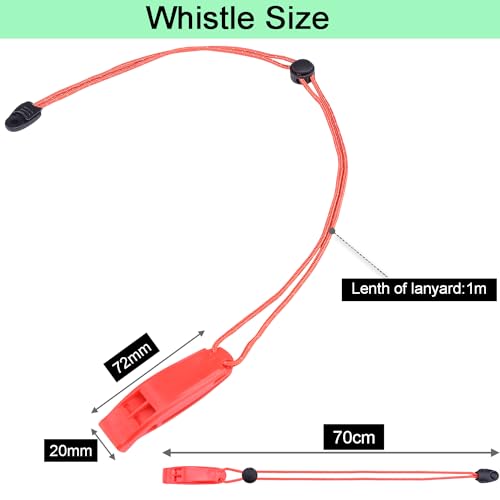 4-Pack-Emergency-Whistles-Loud-Shrill-Safety-Whistle-with-Reflective-Lanyard-for-Outdoor-Climbing-Hiking-Camping-Fishing-Boat-Kayak-Life-Vest-Jacket-Boating-Water-Survival-Rescue-Signaling-Orange