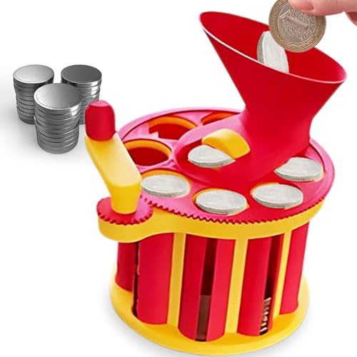 Coin Sorter, Classifier, Hand-Cranked Coin Counting Machine 