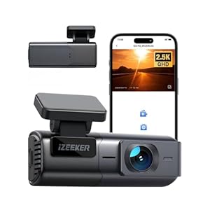 iZEEKER 1440P Dash Cam with WiFi, 2.5K QHD Dashcam, Mini Dash Camera with WDR, G-Sensor Emergency Recording, Loop Recording, 24H Parking Mode Supports, Voice Prompt