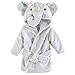 Little Treasure Unisex Baby Plush Bathrobe and Toy Set, Blossom Elephant, 0-9 Months
