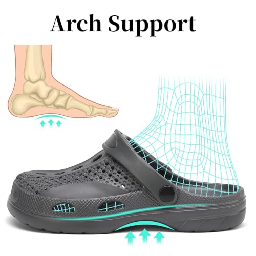 Image of SOSOWHLTE Men's Women's Arch Support Clogs,Unisex Garden Shoes Comfortable Slip-on Outdoor Sandals Slippers for Beach Casual