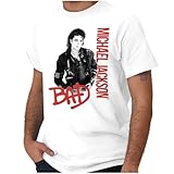 Michael Jackson Bad Music Album Cover Graphic T Shirt Men or Women White