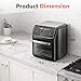 Simple Deluxe 10-in-1 Air Fryer Oven 12.6 Qt, Digital Preset Airfryer with Visible Window, Nonstick and Dishwasher-Safe Basket, Air Fry, Roast, Bake, Dehydrate, Fries, 1700W, Gary