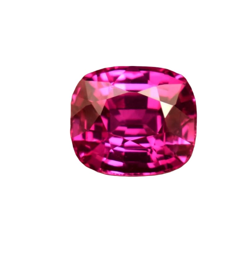 Saphir rose naturel en forme de coussin 10x8mm pour création de bague et collier DIY
