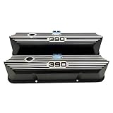 Compatible with Ford FE 390 Tall Black Die-Cast Aluminum Valve Covers