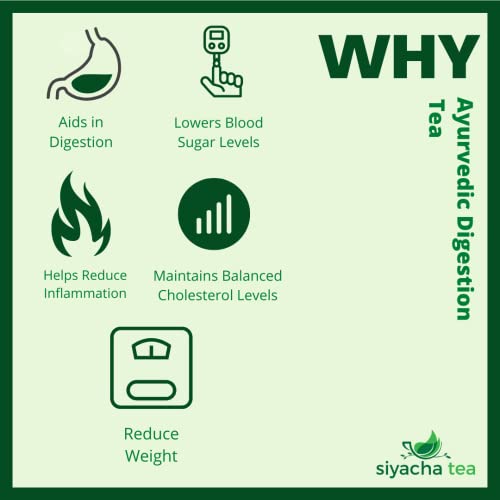Image of Siyacha Tea Ayurvedic Digestion Herbal Infusion, For Stomach Ease, Bloating, Weight Management, Relieves Gas & Healthy Digestion, Loose Leaf Tisane Detox, (1KG)