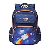 Diseño para niños: los colores novedosos y el diseño vívido de pequeños cohete hacen que nuestras mochilas sean más modernas y lindas. Cubriendo una variedad de patrones que les interesan a los niños, nuestra mochila acompañará a su pequeño niño (4-9 años) para un nuevo semestre agradable en la escolar primaria.