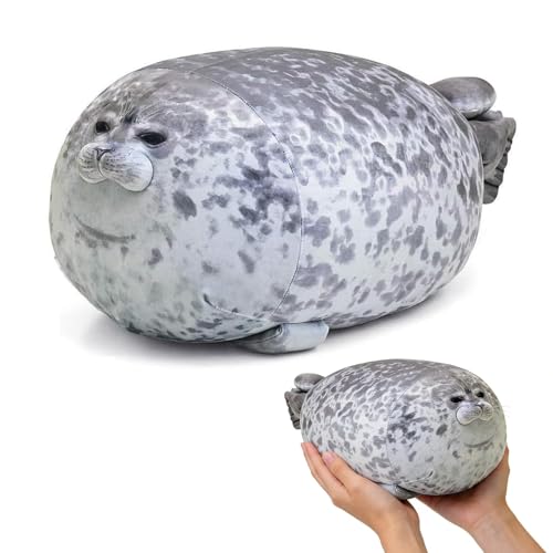 EnixwH 30 CM Phoque Peluche Kawaii Coussin Jouets Cadeau Rigolo Mignon Peluche Animale pour Enfants Femmes Amis Famille Cadeau Décoration Collection Rentrée...