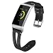 Produktbild NikoStore Bands für Fitbit Charge 3,Schwarz Damen Männer Leder Armband für Fitbit Charge 3 SE - Groß