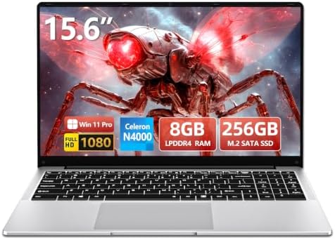 15,6 Pulgadas Ordenador Portátil, Portátil Win 11 8GB RAM 256GB S...