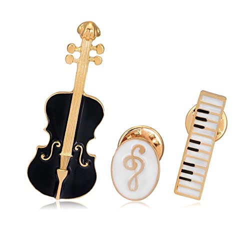 Broches en émail instruments de musique et violon avec émail brillant anti-rayures