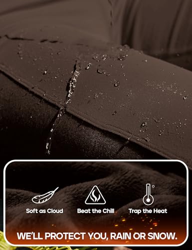 Heathyoga Cargo Pants Women Fleece Lined Leggings Waterproof Hiking Pants Women Thermal Pants Warm Wide Leg Sweatpants Winter3